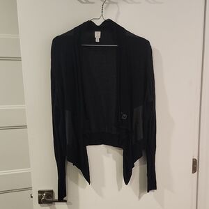 P2P 21" Tristan Black Open Front Cardigan